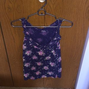 Ruffled flower tank top